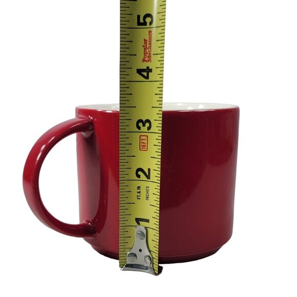 Starbucks Embossed Mug Red Stackable Classic Spell Out Logo New Bone China 2012 - Picture 10 of 10